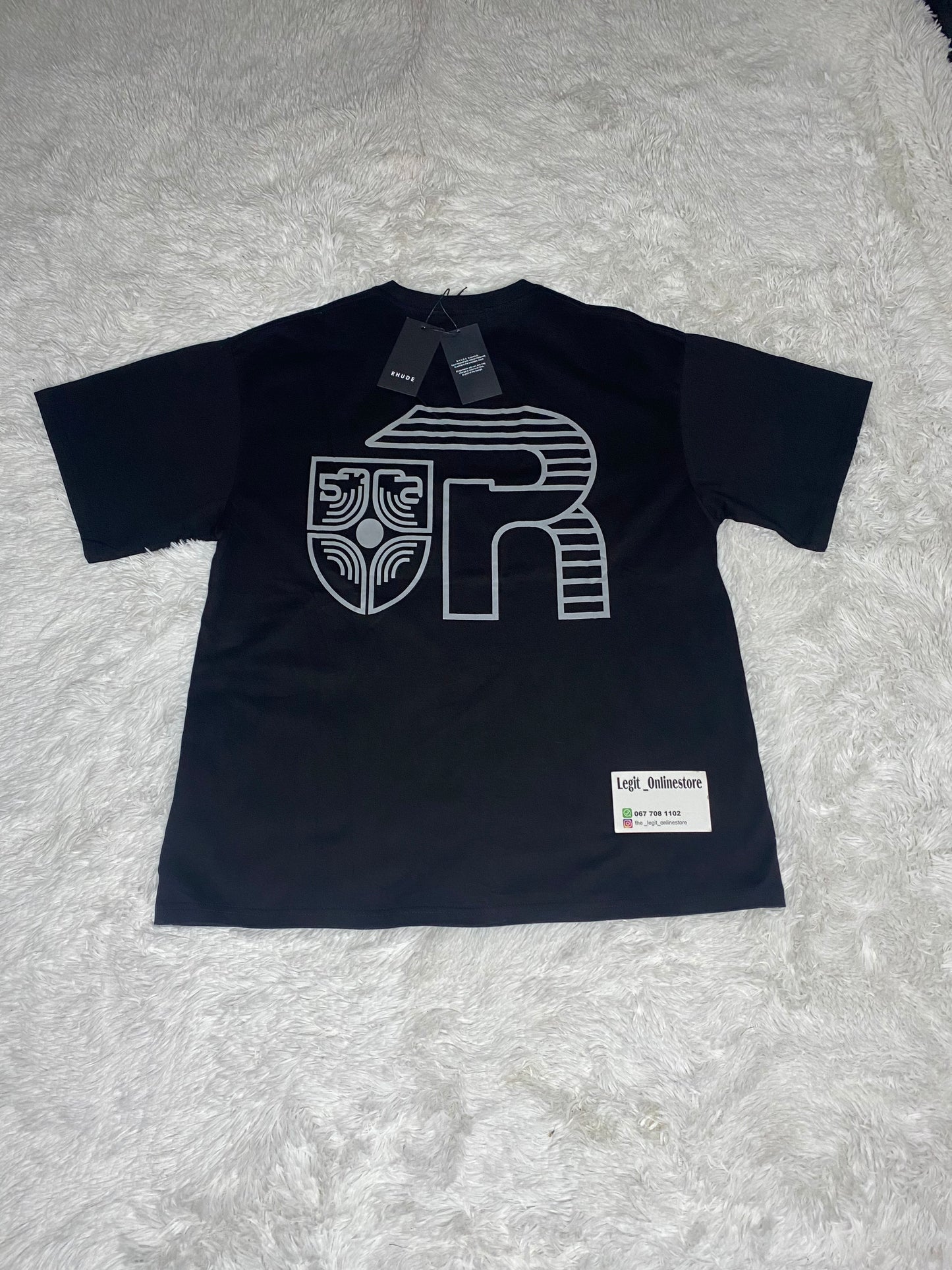 RHUDE BLACK T-SHIRT