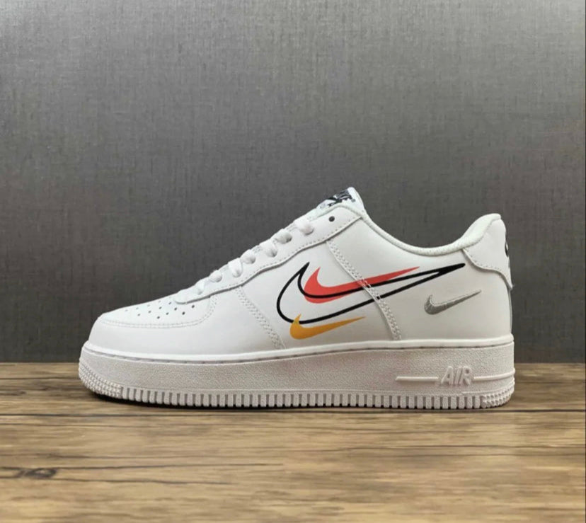 AIRFORCE 1 LOW - MULTI-SWOOSH- WHITE