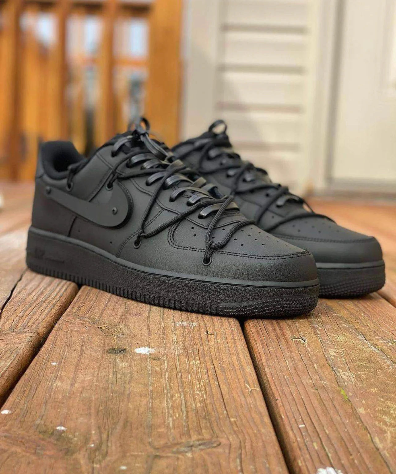 AIR FORCE 1 '07  BLACK W/ ROPE